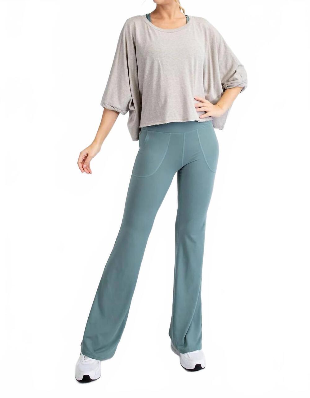 NEW RAE MODE oversized twisted sleeve tee in sage